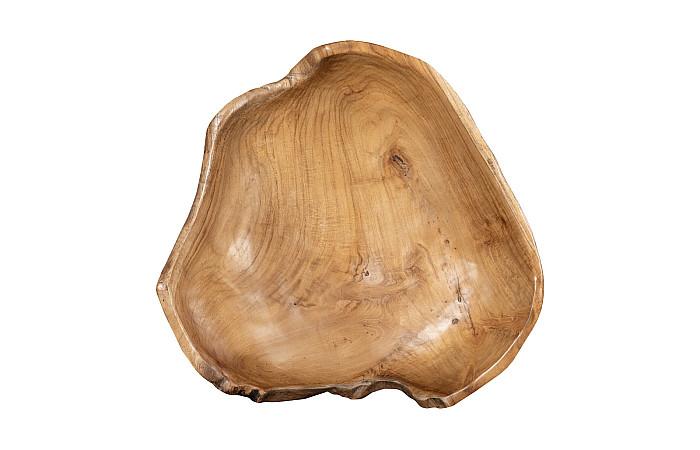 Teak Wood Bowl, Natural