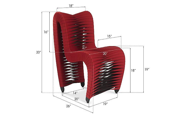 Seat Belt Dining Chair, Red/Black