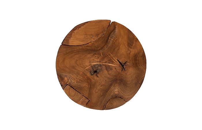 Teak Chunk Stool, Round