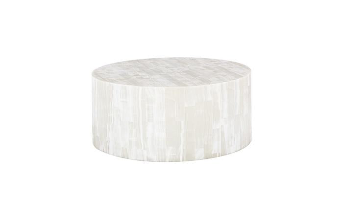 Onyx Round Coffee Table, White