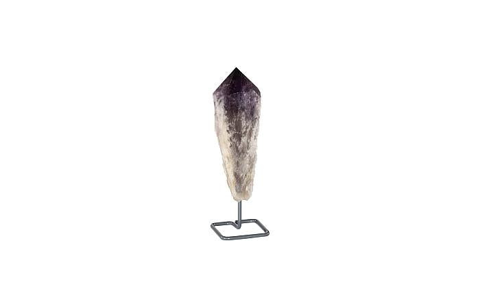 Amethyst Points Sculpture, Metal Base