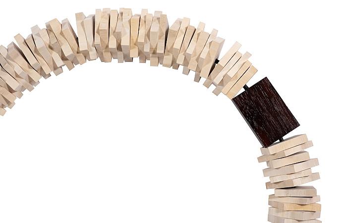 Stacked Wall Ring, Bleached, SM