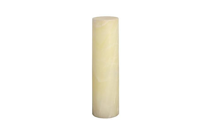 Onyx Lamp Pedestal, Cylindrical, White