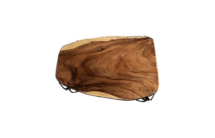 Atlas Coffee Table, Burnt Edges, Chamcha Wood/Metal, Natural