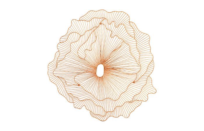 Poppy Flower Wall Art, Copper, LG