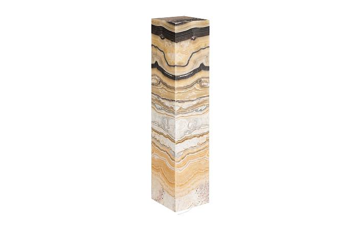 Onyx Lamp Pedestal, Square, Zebra
