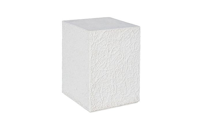 String Theory Pedestal, White Stone, Small