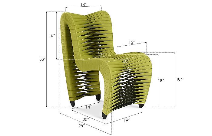 Seat Belt Dining Chair, Green