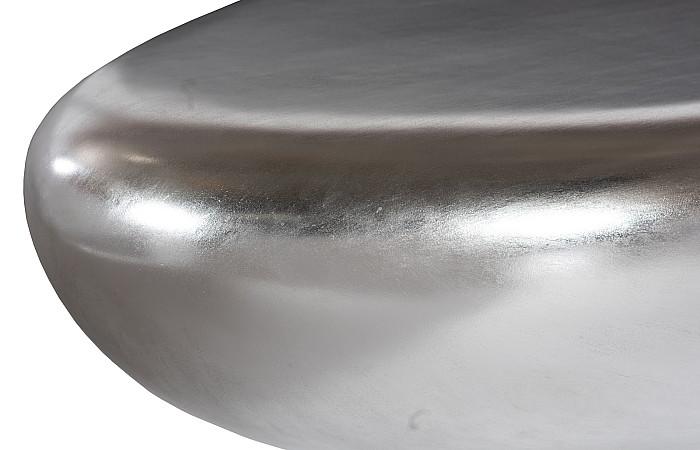 River Stone Coffee Table, Silver Leaf, Large