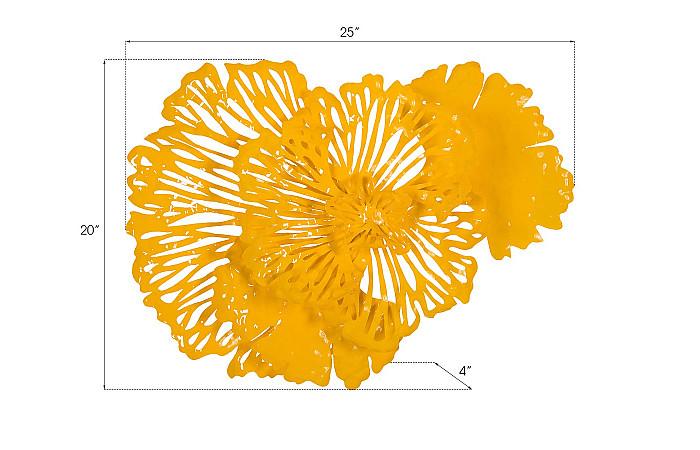 Flower Wall Art, Small, Dandelion, Metal