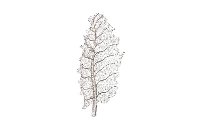 Metallurgy Leaf Wall Art, Stainless Steel
