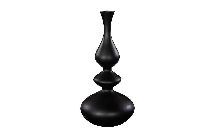 Bella Bloom Vase, Wide, Matte Black