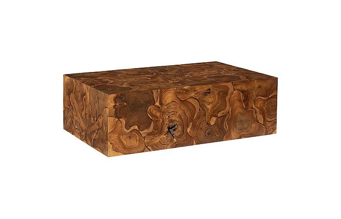 Teak Slice Coffee Table, Rectangle