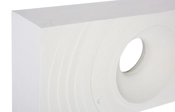 Void Console Table, White Stone