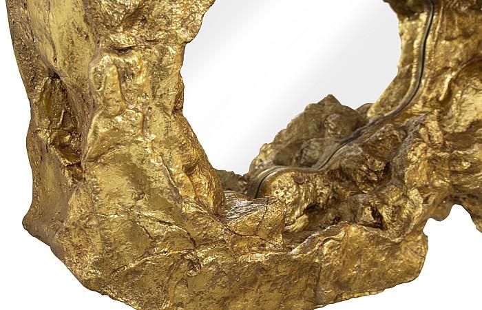 Rock Pond Mirror, Gold Leaf
