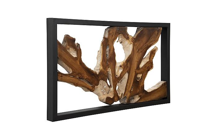 Framed Root Wall Art, Rectangle, Black