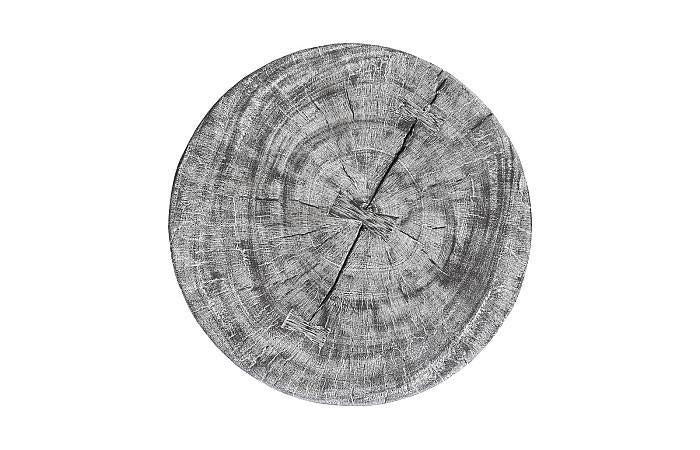 Hour Glass Side Table, Gray Stone