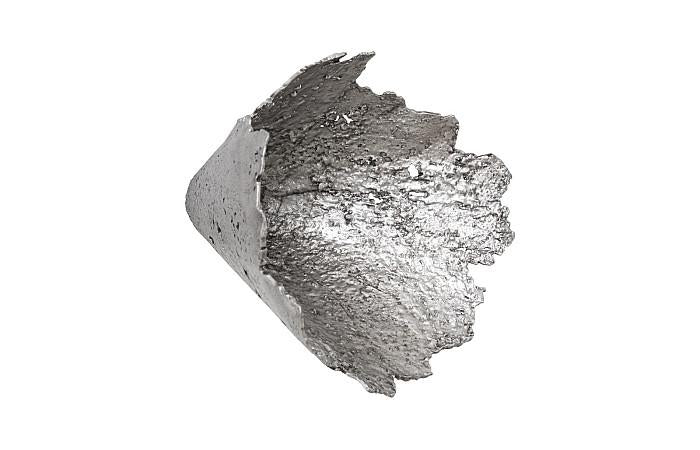Jagged Splash Bowl Wall Art, Silver Leaf