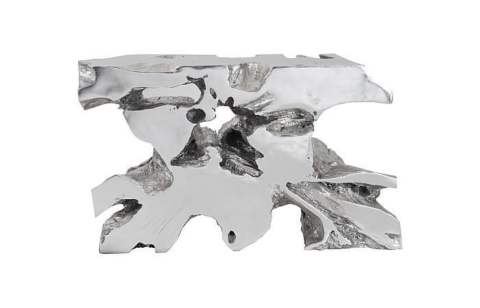 Venice Freeform Console, Silver Leaf