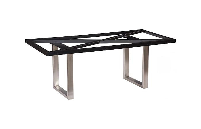 Onyx Dining Table, Stainless Steel Legs