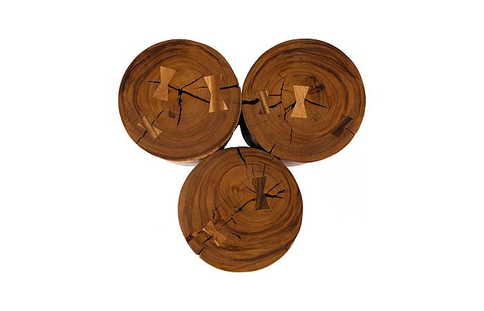 Triflora Side Table, Natural, Large