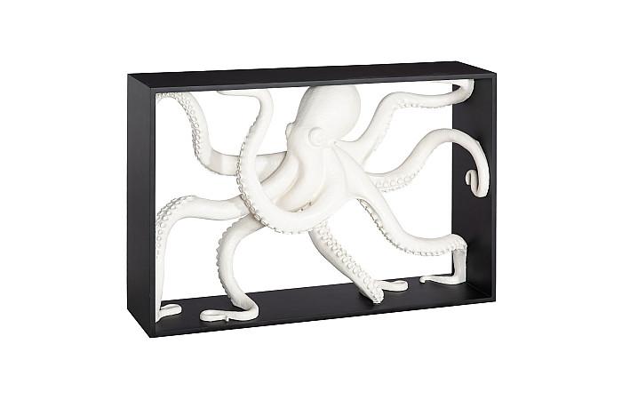 Octo Framed Console Table, Wood Frame, White