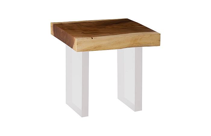 Floating Side Table, Natural, Acrylic Legs