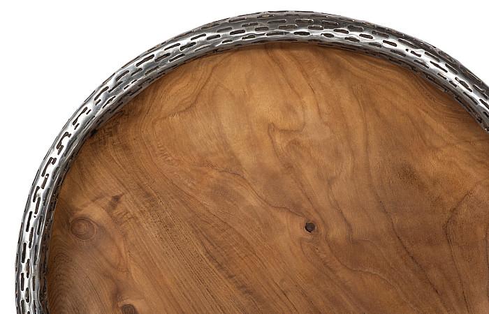 Teak Wood Bowl Wall Art, Metallurgy Edge, MD