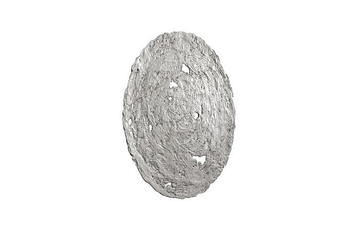 Molten Wall Disc, Medium, Silver Leaf