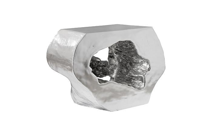 Plateada Hollow Console, Silver Leaf
