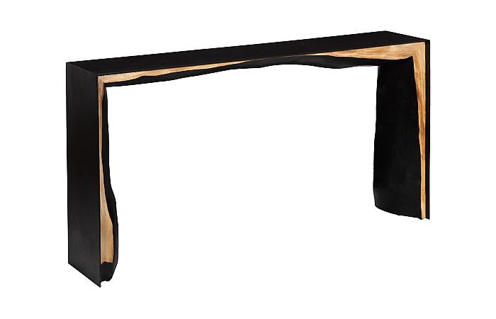 Framed Waterfall Console Table, Natural, Iron