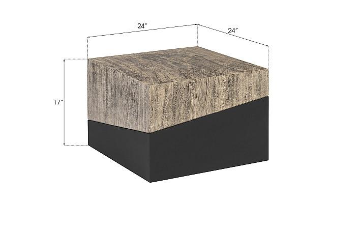 Geometry Small Coffee Table, Gray Stone