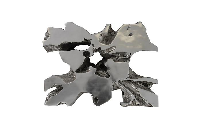 Venice Freeform Cast Coffee Table, Silver Leaf