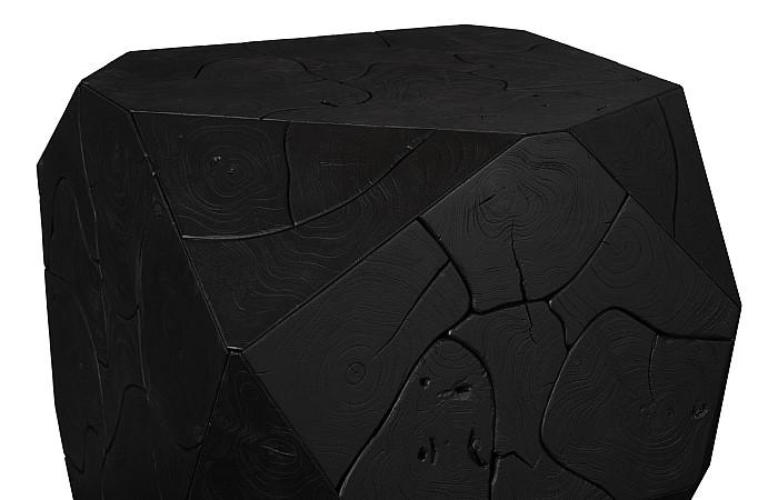 Prism Dining Table Base With 48"Dia Round Glass, Black Finish