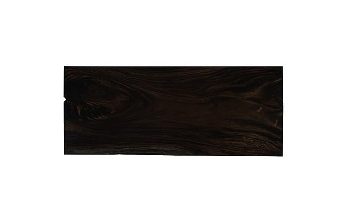 Live Edge Dining Table, Midnight Black, Satin Black Legs