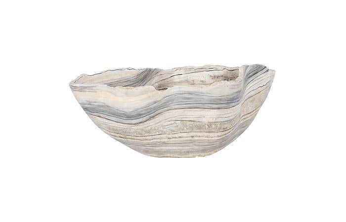 Cast Gray Onyx Bowl, Faux Finish, Medium