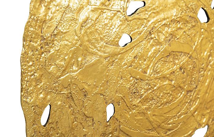 Molten Wall Disc, Large, Gold Leaf