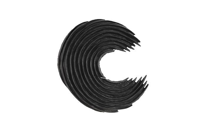 Swoop Wall Art, Black Wood, Small
