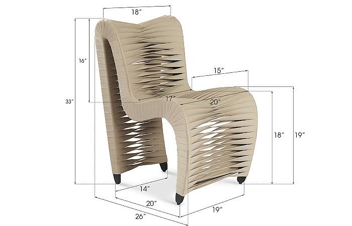 Seat Belt Dining Chair, Beige/Beige