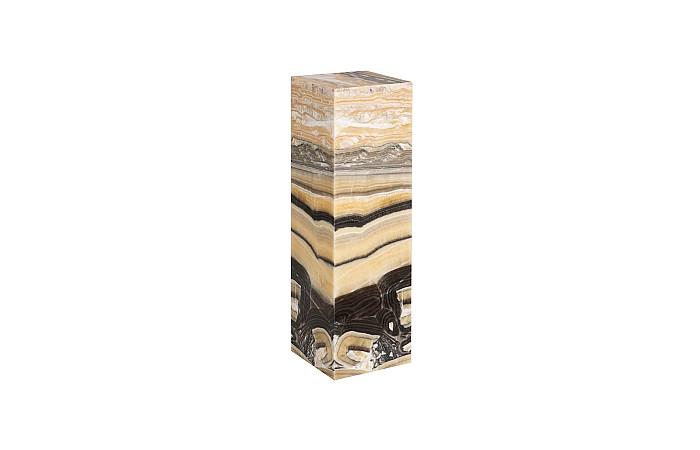 Onyx Lamp Pedestal, Square, Zebra