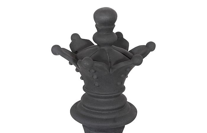 Queen Chess Sculpture, Cast Stone Black, Small