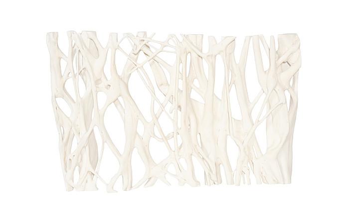 Cast Entwined Rectangular Wall Root, Faux Bleached