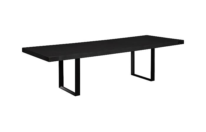 Industrial Concrete Dining Table, Black U Legs