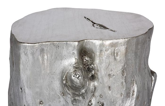 Log Stool, Silver Leaf, LG