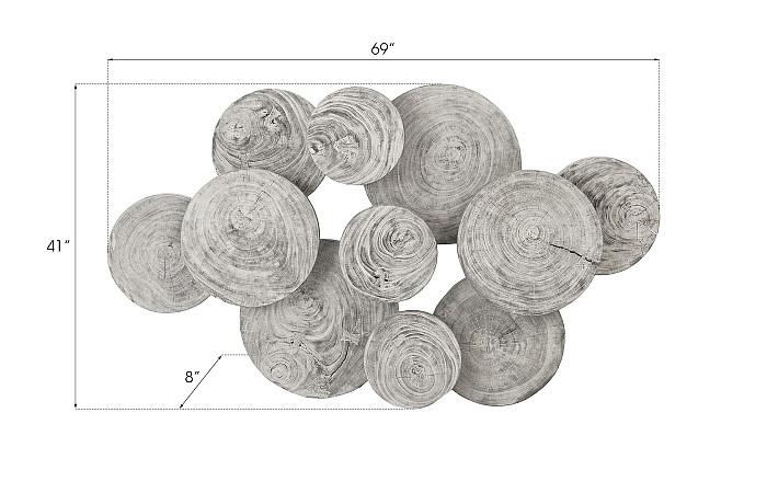 Clouds Wall Art, Gray Stone