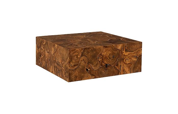 Teak Slice Coffee Table, Square