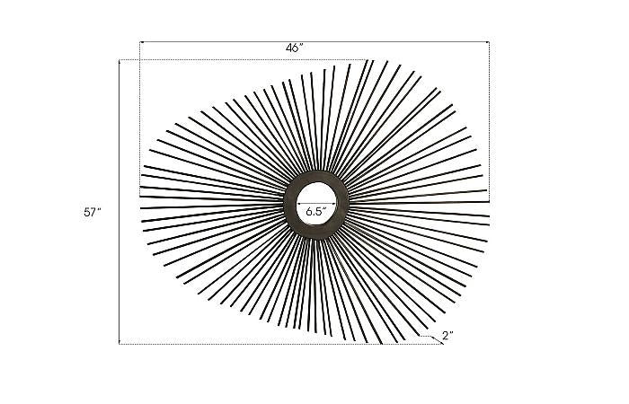 Spoke Mirror, Burnt, Ovoid