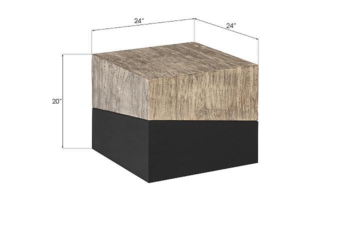 Geometry Side Table, Gray Stone