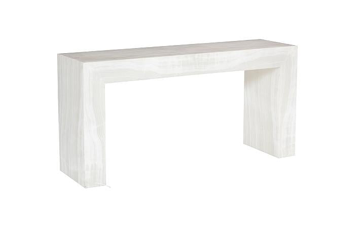 Onyx Console Table, Clear White