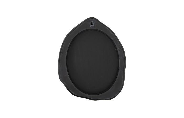 Geode Mirror, Black And Silver, Matte
